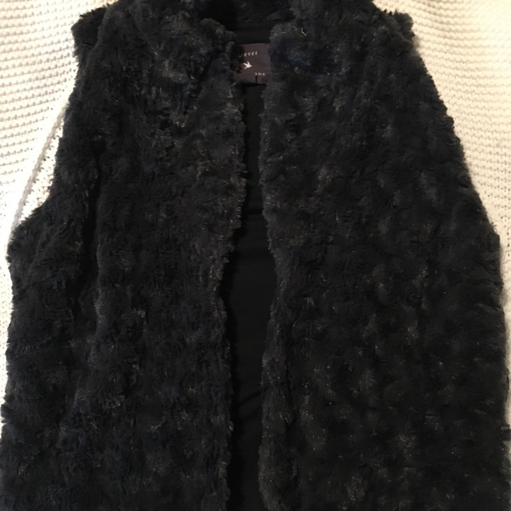 Faux Fur Black Vest